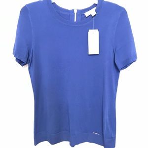 Blue short-sleeve top